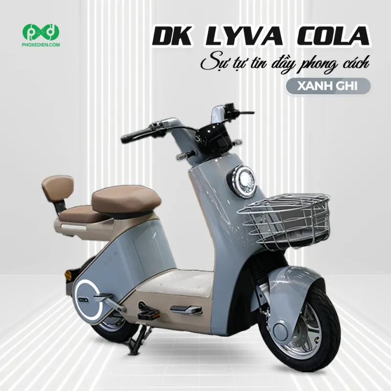 Cận cảnh thiết kế của một chiếc xe đạp điện màu đỏ với các tiện ích như giỏ xe và đèn LED